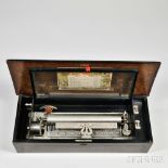 Twelve-air Cylinder Musical Box, Switzerland, c. 1880, no. 79, nickel movement with a 13-in.