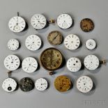 Nineteen Swiss Watch Movements, Switzerland, all uncased movements of various types, some with