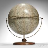 Denoyer-Geppert 16-inch Visual Relief Lunar Globe, c. 1969, twelve printed gores showing the