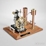 Victorian Stationary Engine, 20th century, machined brass, copper, and aluminum water-cooled engine,