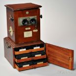 Mahogany Le Taxiphote or Stereoscope, France, early 20th century, with manually adjustable oculars