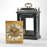 Nathan Seddon Ebonized Table Clock, at St. James, London, c. 1725, the ebonized oak case with low