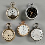 T. Cooper and Four Other Watches, enamel Roman numeral dial with subsidiary seconds, cuvette