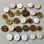 Group of English Watch Movements, London and Liverpool, approximately thirty movements, some with