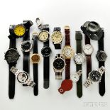 Sixteen Quartz Wristwatches by Various Makers, Citizen "Stars & Stripes" and "Eco-Drive," an Eddie