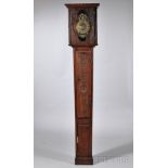 Brass Posted-frame Alarm Lantern Clock and Case, movement/dial, France, late 18th century; case late