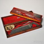 Assembled Set of Surgical Amputation Instruments, mid-19th century, brass-bound mahogany case