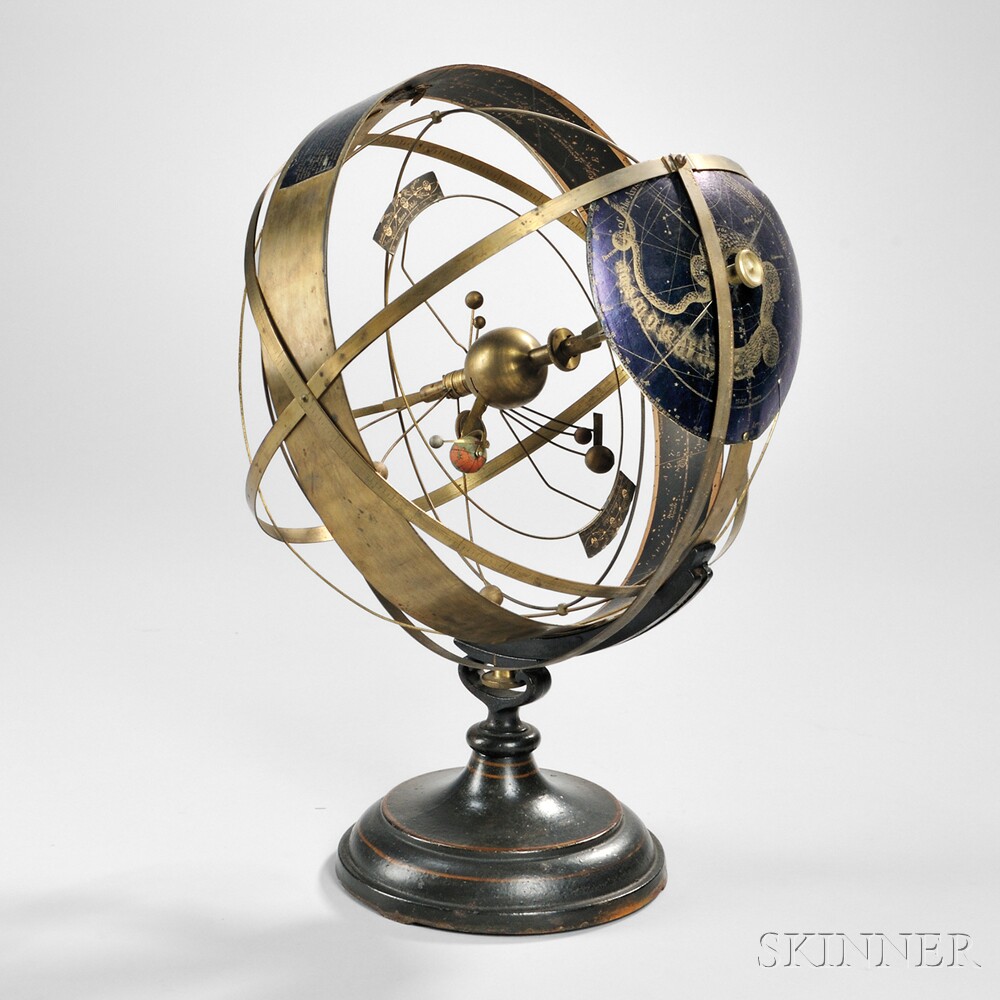 Henry Bryant Celestial Indicator, Hartford, Connecticut, c. 1872, the dual indicator showing