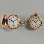 Two Hamilton Gold-filled Watches, Lancaster, Pennsylvania, both with damascened nickel movements,