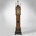 Roger Dunster Burl Walnut Eight-day Musical Clock with Alarm, Amsterdam, c. 1765, the caddy-top case