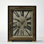 Tiffany & Co. Art Deco Shelf Clock, France, c. 1920, the case of Belgian black slate with brass