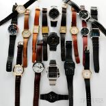 Eighteen Casio, Pulsar, Times, Seiko, and Armitron Wristwatches, four Casio, "Data Bank," "Ediface,"