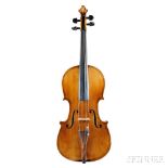 German Violin, labeled Joh. Kulik Geigenmacher / in Prag / A. 1853., length of back 363 mm. German