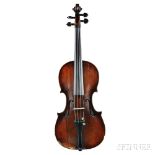 German Violin, Johann Gottlob Ficker, c. 1780, branded internally, *I.G.F.*, length of back 355