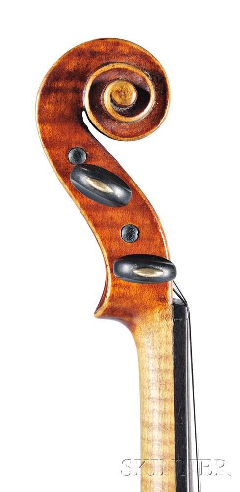 Italian Violin, School of Scarampella, Mantua, c. 1925, labeled STEFANO SCARAMPELLA di BRESCIA / - Image 3 of 3