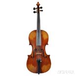 French Violin, labeled ABR. HIRSCH / STOCKHOLM., length of back 359 mm. French Violin, labeled