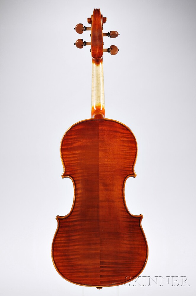 Violin, labeled Enrico Rossa, fecit anno 2000, length of back 357 mm. Violin, labeled Enrico - Image 3 of 3
