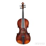 French Violin, Mirecourt, 19th Century, labeled JACQUES BOQUAY / RUE DARGENTEUIL / A PARIS, 17__,