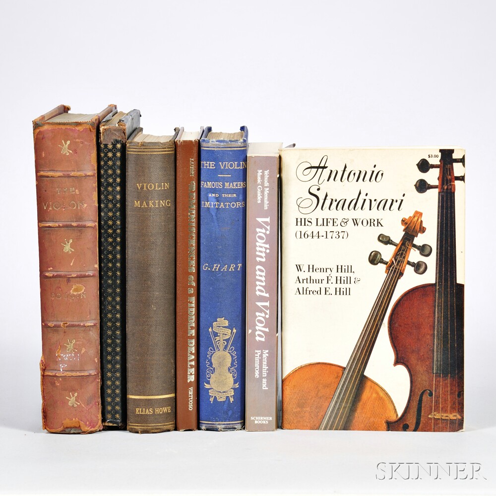 Seven Violin-related Books, including: Violin Making, Antonio Stradivari, Reminiscences of a