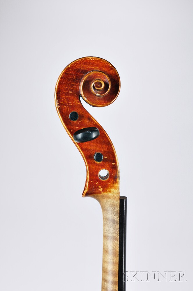 German Violin, Heinrich Th. Heberlein, Jr., Markneukirchen, 1920, bearing the maker's label, - Image 2 of 3