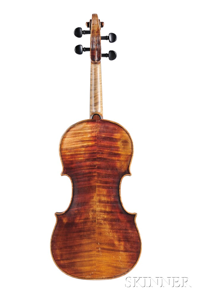 Violin, Prague School, Ferdinand August Homolka, c. 1875, labeled Ferdinandus Aug. Homolka / Fecit - Image 2 of 3