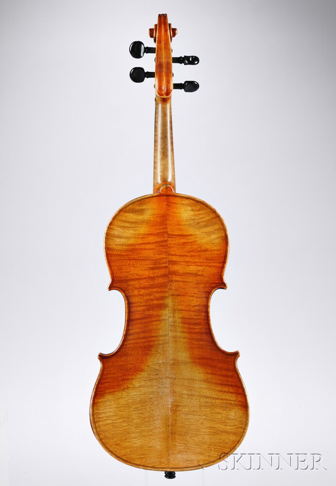 French Violin, c. 1936, labeled LUCIEN SCHMITT / A GRENOBLE, length of back 360 mm. French Violin, - Image 3 of 3