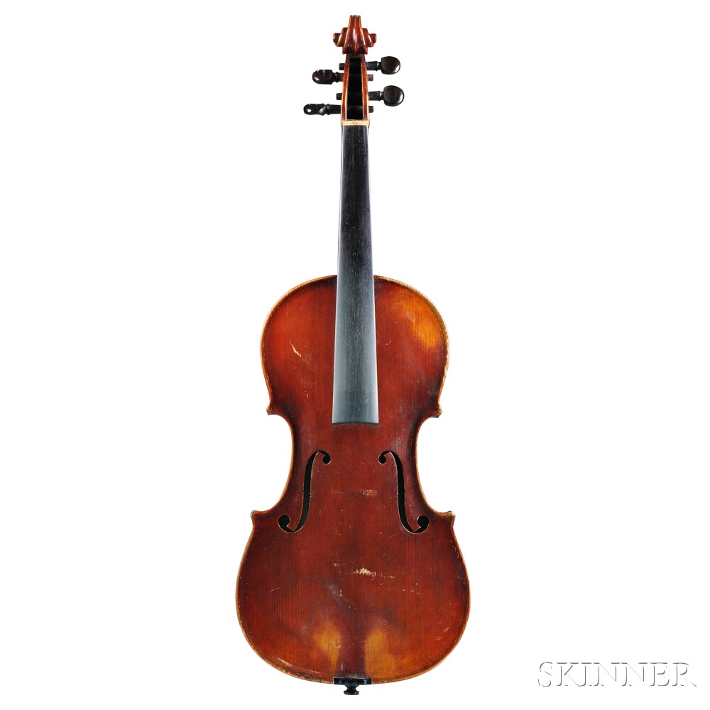 American Violin, Asa Warren White, 1890, labeled Made by A.W. White / Copy of Straduarius / no.