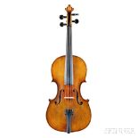 Violin, unlabeled, length of back 360 mm, with case. Violin, unlabeled, length of back 360 mm,