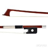 Silver-mounted Violoncello Bow, H.F. Grabenstein, Williston, 2009, the round stick stamped H. F.