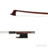 Silver-mounted Violin Bow, Attributed to the Tubbs Family, the round stick unstamped, weight 60.8