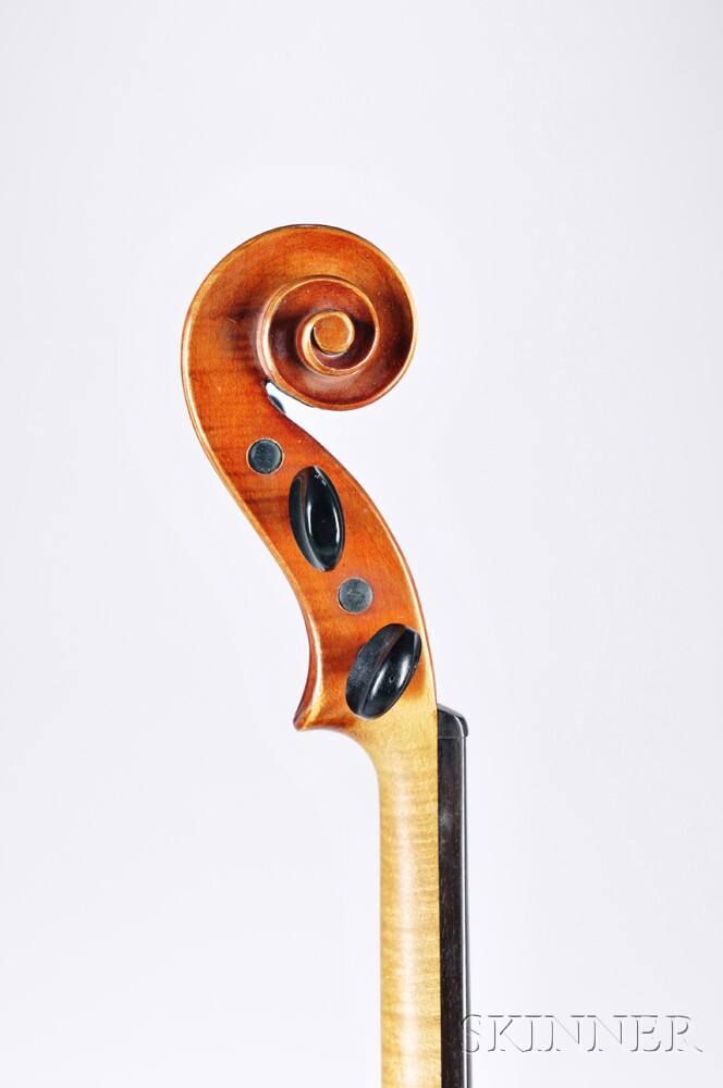 Violin, 20th Century, labeled LAURENTIUS BELLAFONTANA / Fecit Genuae / A.D. 1967, length of back 359 - Image 2 of 3
