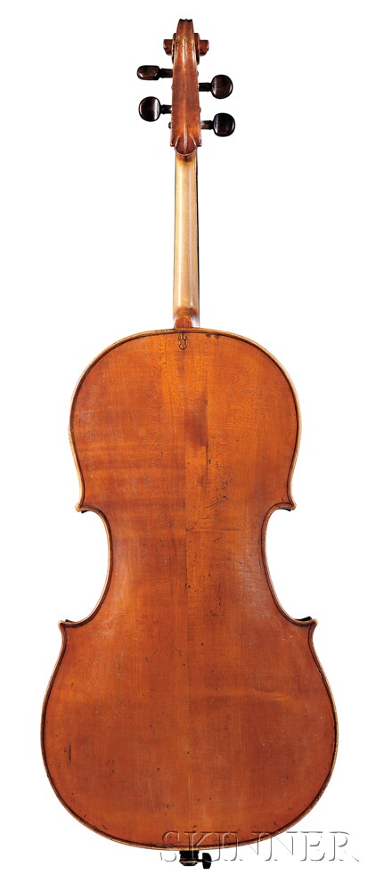 French Violoncello, Justin Derazey, 1864, labeled J. Derazey Luthier / a Mirecourt 1864, branded - Image 2 of 3