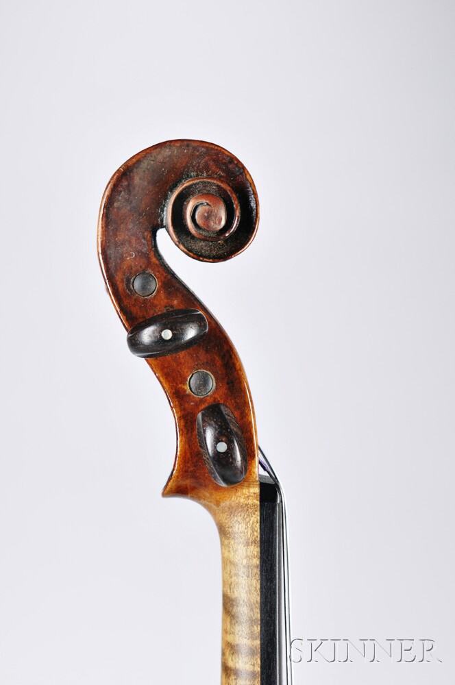 German Violin, Philipp Jacob Fischer, Wurzburg, c. 1780, bearing the maker's label, length of back - Image 2 of 3