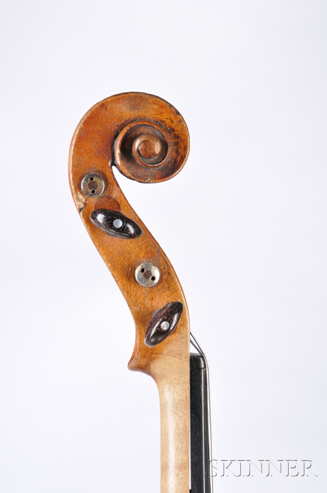 Violin, labeled CARLO TONONI, VENEZIA, 1726, length of back 358 mm. Violin, labeled CARLO TONONI, - Image 2 of 3