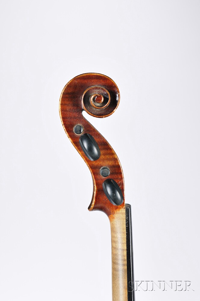 German Violin, c. 1920, labeled Copy of / Carlo Bergonzi / Fecit E. Reinhold Schmidt / Saxony, - Image 2 of 3