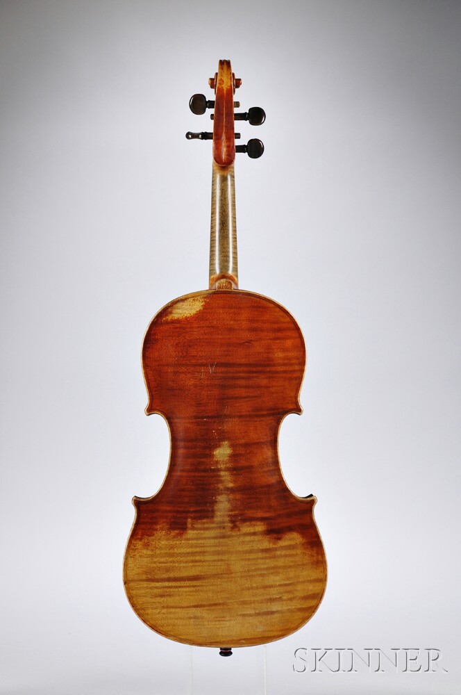 French Violin, labeled ABR. HIRSCH / STOCKHOLM., length of back 359 mm. French Violin, labeled - Image 3 of 3