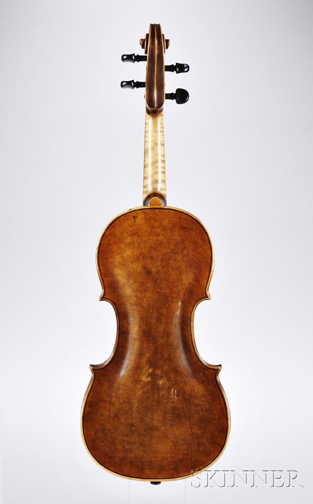 Violin, Early 19th Century, bearing the repair label Rep. v. Meinrad Arnitz / in / Obernussbaumen - Image 3 of 3