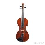 French Three-quarter Size Violin, labeled ANTONIO MARTELLO, PARIS, length of back 336 mm, with
