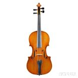 German Violin, c. 1920, labeled Copy of Joseph Guarnerius made in Germany, length of back 355 mm,