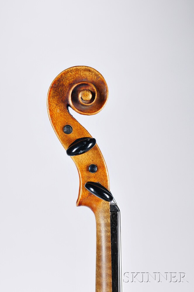 French Violin, c. 1936, labeled LUCIEN SCHMITT / A GRENOBLE, length of back 360 mm. French Violin, - Image 2 of 3