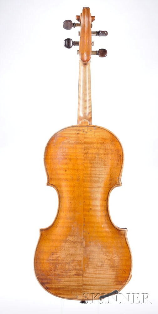 Violin, labeled CARLO TONONI, VENEZIA, 1726, length of back 358 mm. Violin, labeled CARLO TONONI, - Image 3 of 3
