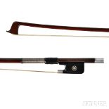 French Silver-mounted Violin Bow, Charles Bazin, c. 1950, the round stick stamped CHARLES BAZIN-