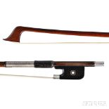 French Silver-mounted Violoncello Bow, Victor Fetique, the octagonal stick stamped faintly, weight