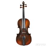 French Violin, c. 1860, branded on back button SECRETAND A BESANCON, length of back 359 mm. French