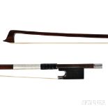 German Silver-mounted Violin Bow, Eduard Reichert, c. 1900, the round stick stamped EDUARD REICHERT,
