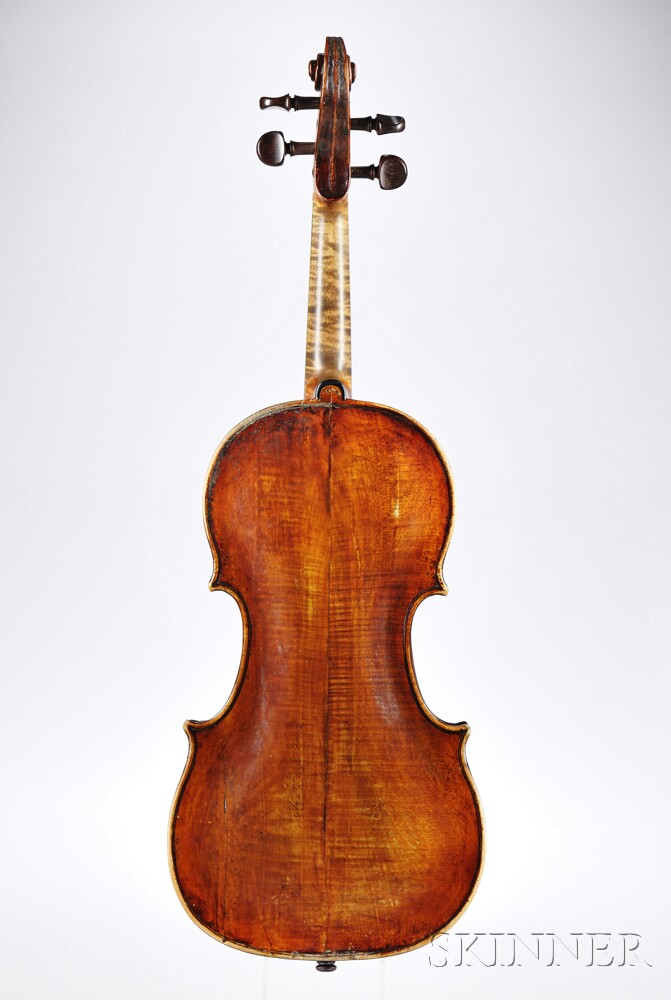 German Violin, Philipp Jacob Fischer, Wurzburg, c. 1780, bearing the maker's label, length of back - Image 3 of 3