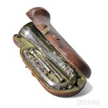 American Keyed Bugle, Henry Sibley, Boston, 1840, in E-flat with eleven keys, the single-loop silver