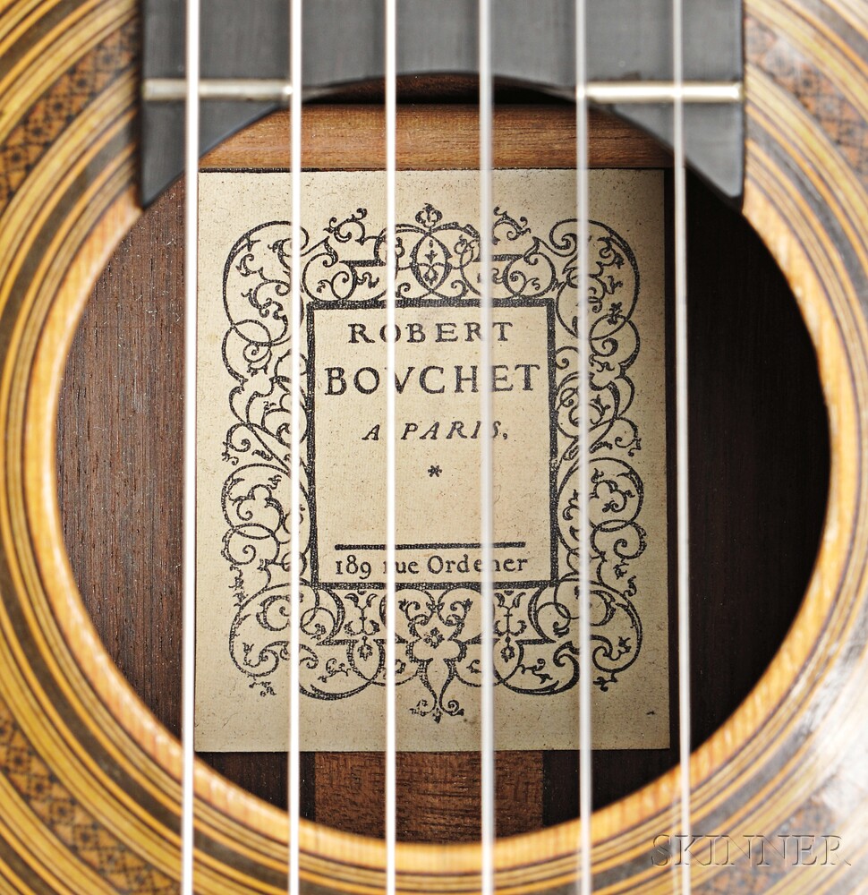 French Classical Guitar, Robert Bouchet, Paris, 1970, no. 130, labeled ROBERT / BOUCHET / A PARIS, / - Image 5 of 15