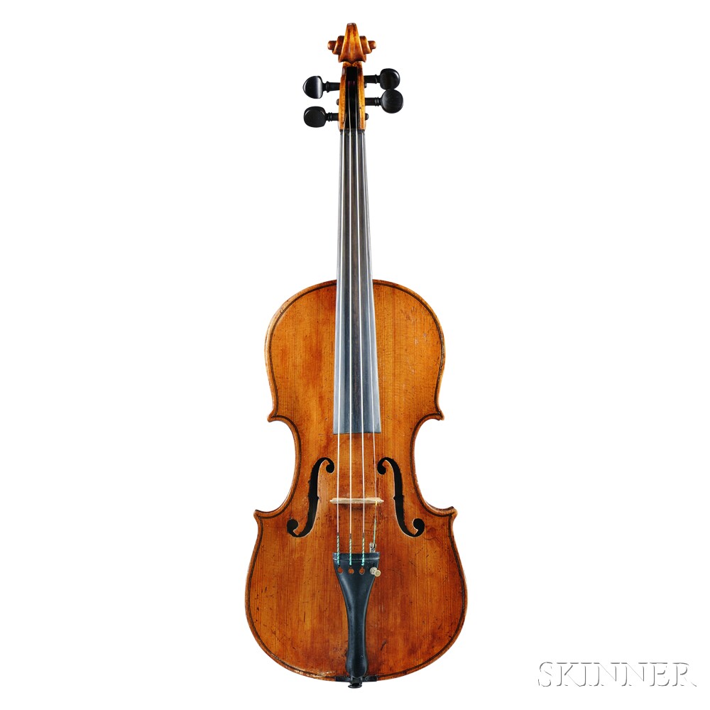 German Violin, Late 19th Century, labeled Petrus Valentinus Novellus / Discipulus Anselmi Bellosij /