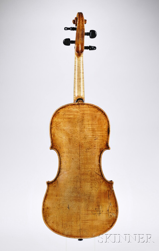 English Violin, labeled Made & Sold by JOHN JOHNSON / at the Harp & Crown in Cheapside / London - Image 3 of 3